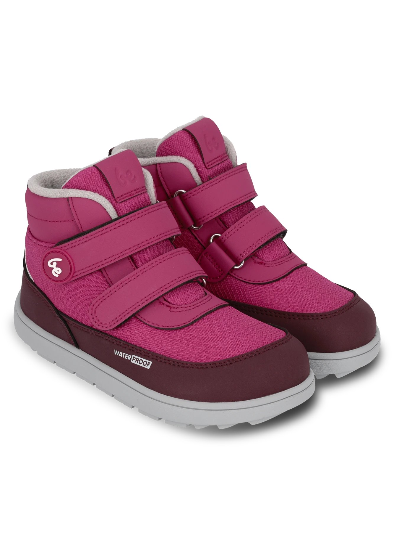 Детские босоногие ботинки Be Lenka Zippu Junior - ягодный и серый, фото 5